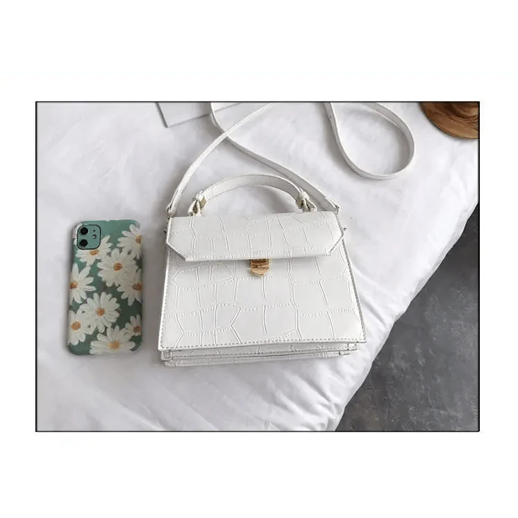 Luxury Snow White Crossbody Bags For Women And Girls Small PU Leather Handbag - Ladies Designer Evening Bags Stevvex