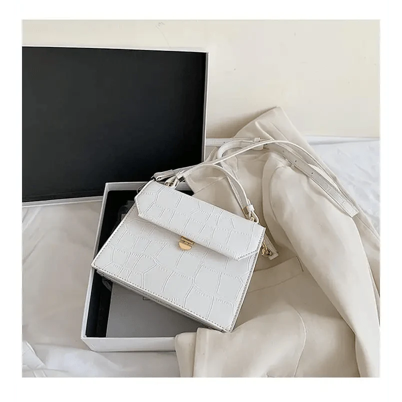 Luxury Snow White Crossbody Bags For Women And Girls Small PU Leather Handbag - Ladies Designer Evening Bags Stevvex