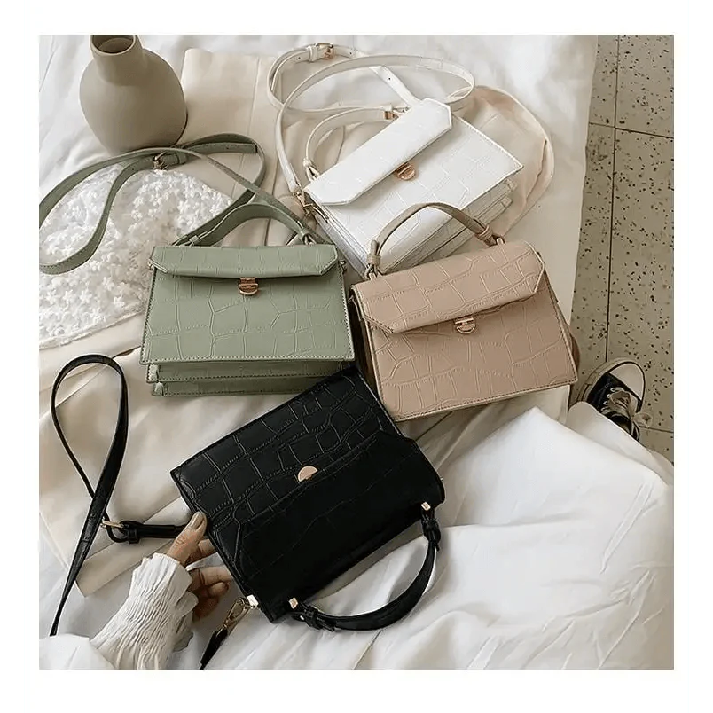 Luxury Snow White Crossbody Bags For Women And Girls Small PU Leather Handbag - Ladies Designer Evening Bags Stevvex