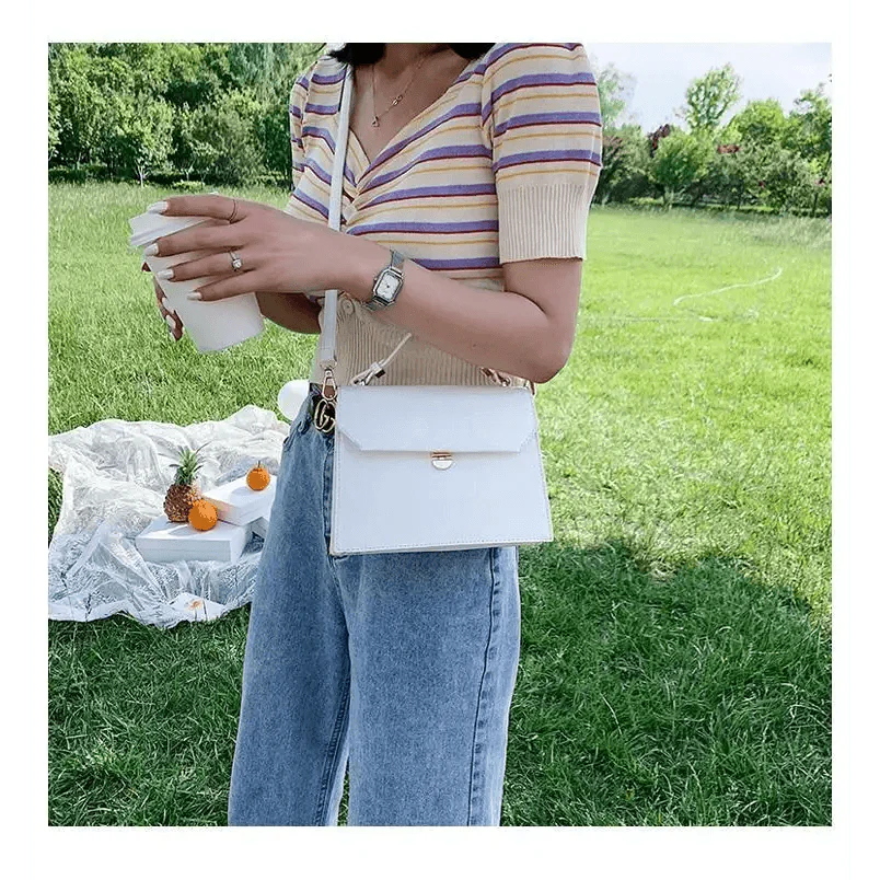 Luxury Snow White Crossbody Bags For Women And Girls Small PU Leather Handbag - Ladies Designer Evening Bags Stevvex