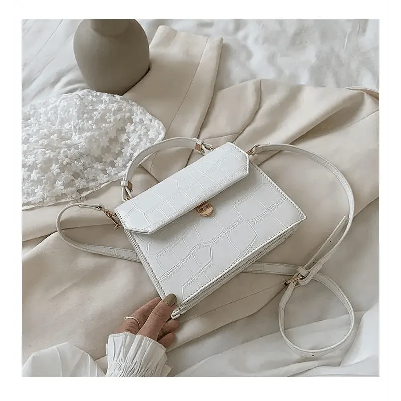 Luxury Snow White Crossbody Bags For Women And Girls Small PU Leather Handbag - Ladies Designer Evening Bags Stevvex