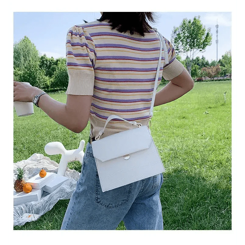 Luxury Snow White Crossbody Bags For Women And Girls Small PU Leather Handbag - Ladies Designer Evening Bags Stevvex