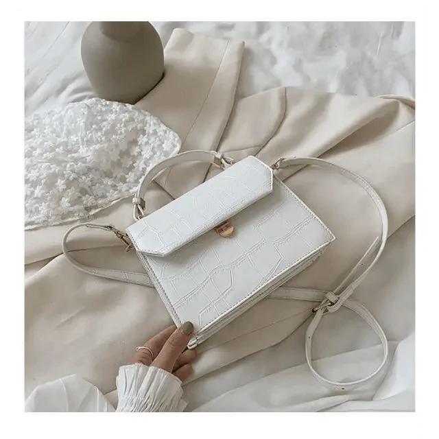 Luxury Snow White Crossbody Bags For Women And Girls Small PU Leather Handbag - Ladies Designer Evening Bags Stevvex