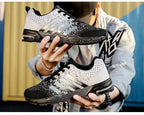 Luxury Sport Mens Sneakers Mesh Breathable Casual Men Shoes Comfortable Non-Slip Shock Absorption Light Outdoor Walking Comfortable Running Sneakers