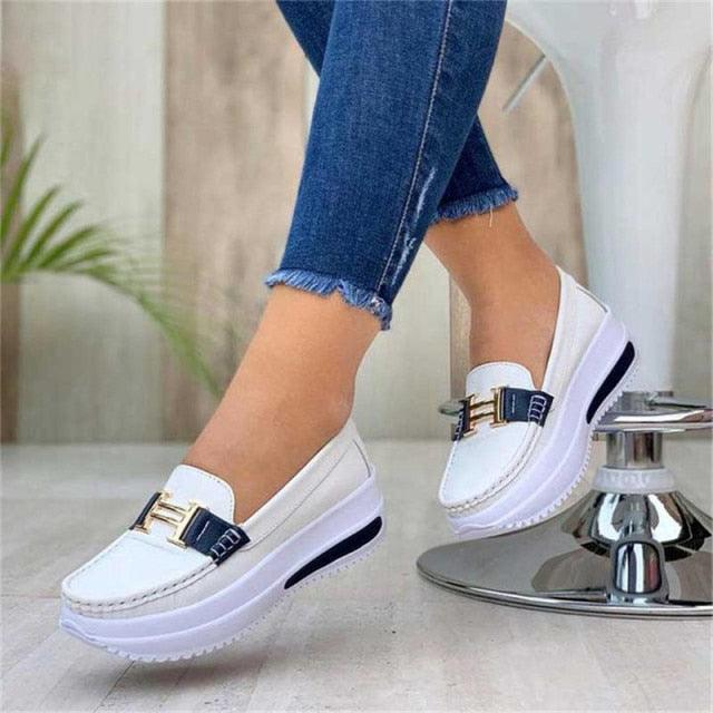 Luxury Spring Comfortable Women's Sneakers Fashion Lace Up Casual Little White Shoes Women Flats Walking Shoes Comfortable Elastic Casual Espadrilles Great Women Gift Stevvex