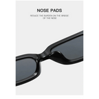Luxury Square Black Women Retro Vintage Sunglasses Small Rectangle Female Sun Glasses Vintage Design Eyewear