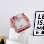 Luxury Square Phone Case For iPhone 13 11 14 12 Pro Max Mini XS XR 6s 7 8 Plus SE Cover Soft Silicone Wallet Card Holder Clear Card Slot Case Slim Fit Protective Soft Wallet Case Stevvex