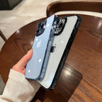 Luxury Square Transparent Case For iPhone  11 Pro Max Mini XR X XS Max 8 7 Plus Silicone Cover Protection Non-Yellowing Shockproof Phone Case for iPhone Elegant Transaprent Design For Iphone Stevvex