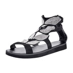 Luxury Summer Fashion Rhinestone Sandal Women Butterfly Soft Non-slip Flat Shoes Casual Breathable Outdoor Beach Rhinestone Sandals Women's Flat Sandals Jeweled Party Sandals