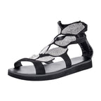 Luxury Summer Fashion Rhinestone Sandal Women Butterfly Soft Non-slip Flat Shoes Casual Breathable Outdoor Beach Rhinestone Sandals Women's Flat Sandals Jeweled Party Sandals