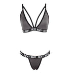 Luxury Summer Swimwear Solid Lingerie Underwear Set Women Letter Solid Patchwork Bikini Set Classic Design Underwear G-String Set Women's Bikini Triangle Solid Two Piece Bathing Suit