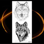 Luxury Tiger Temporary Tattoos Fox Wolf Fake Tattoo Sticker Realistic Black Animal Temporary Tattoo Stickers For Mens Stevvex