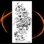 Luxury Tiger Temporary Tattoos Fox Wolf Fake Tattoo Sticker Realistic Black Animal Temporary Tattoo Stickers For Mens Stevvex
