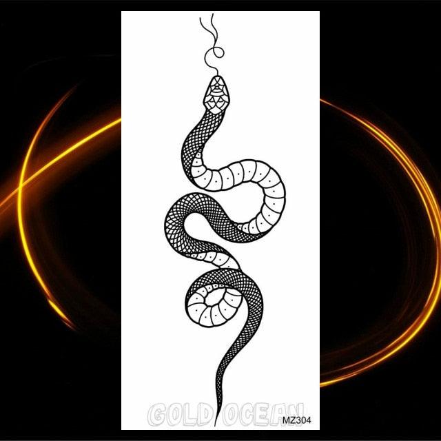 Luxury Tiger Temporary Tattoos Fox Wolf Fake Tattoo Sticker Realistic Black Animal Temporary Tattoo Stickers For Mens Stevvex
