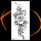 Luxury Tiger Temporary Tattoos Fox Wolf Fake Tattoo Sticker Realistic Black Animal Temporary Tattoo Stickers For Mens Stevvex