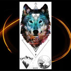 Luxury Tiger Temporary Tattoos Fox Wolf Fake Tattoo Sticker Realistic Black Animal Temporary Tattoo Stickers For Mens Stevvex