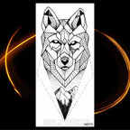 Luxury Tiger Temporary Tattoos Fox Wolf Fake Tattoo Sticker Realistic Black Animal Temporary Tattoo Stickers For Mens Stevvex