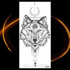 Luxury Tiger Temporary Tattoos Fox Wolf Fake Tattoo Sticker Realistic Black Animal Temporary Tattoo Stickers For Mens Stevvex