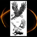 Luxury Tiger Temporary Tattoos Fox Wolf Fake Tattoo Sticker Realistic Black Animal Temporary Tattoo Stickers For Mens Stevvex