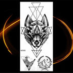 Luxury Tiger Temporary Tattoos Fox Wolf Fake Tattoo Sticker Realistic Black Animal Temporary Tattoo Stickers For Mens Stevvex