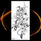Luxury Tiger Temporary Tattoos Fox Wolf Fake Tattoo Sticker Realistic Black Animal Temporary Tattoo Stickers For Mens Stevvex