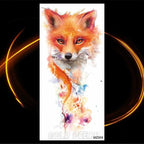 Luxury Tiger Temporary Tattoos Fox Wolf Fake Tattoo Sticker Realistic Black Animal Temporary Tattoo Stickers For Mens Stevvex