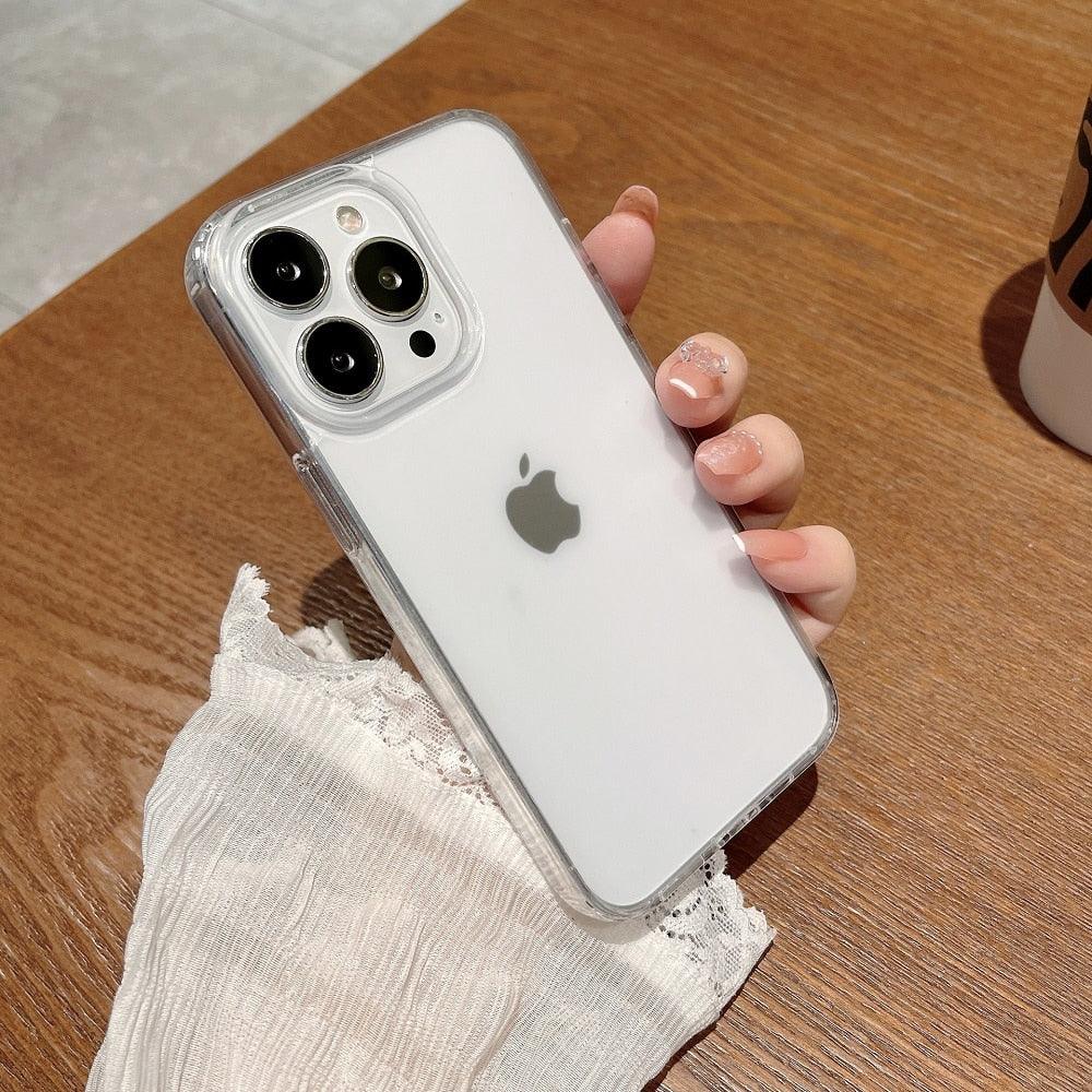 Luxury Transparent Hard iPhone Cover Mobile Case Mobile Cover Smartphone Case Phone Case For iPhone 14 13 12 11 Pro Max Mini X XR XS Soft Shockproof Bumper Back Cover Stevvex