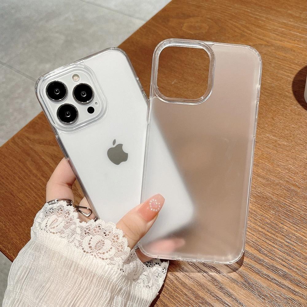 Luxury Transparent Hard iPhone Cover Mobile Case Mobile Cover Smartphone Case Phone Case For iPhone 14 13 12 11 Pro Max Mini X XR XS Soft Shockproof Bumper Back Cover Stevvex