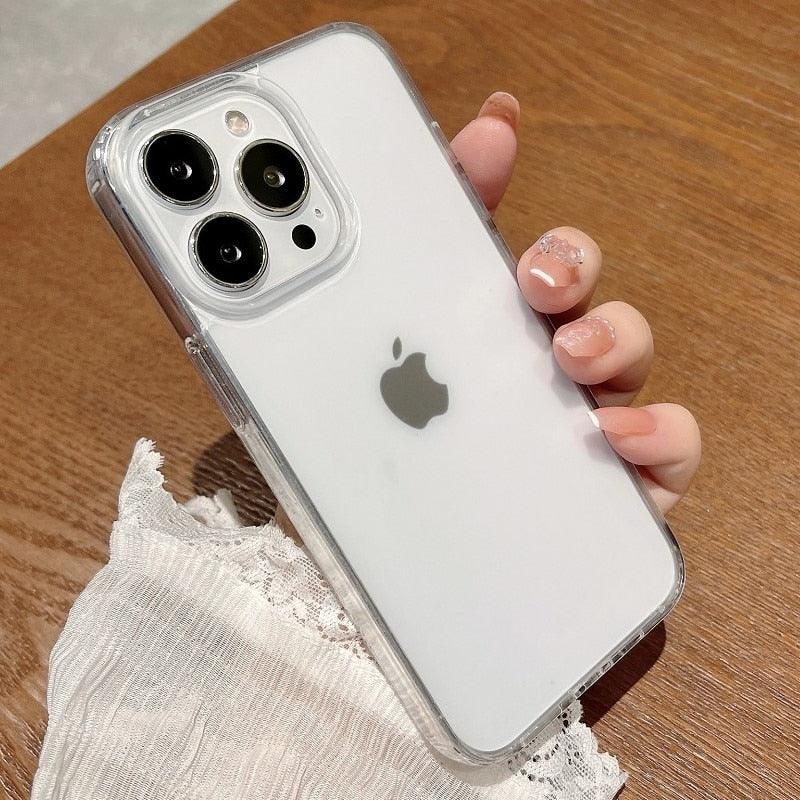 Luxury Transparent Hard iPhone Cover Mobile Case Mobile Cover Smartphone Case Phone Case For iPhone 14 13 12 11 Pro Max Mini X XR XS Soft Shockproof Bumper Back Cover Stevvex