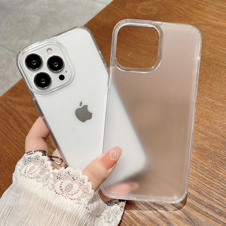 Luxury Transparent Hard iPhone Cover Mobile Case Mobile Cover Smartphone Case Phone Case For iPhone 14 13 12 11 Pro Max Mini X XR XS Soft Shockproof Bumper Back Cover Stevvex