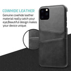 Luxury Ultra-thin Leather Case for IPhone 13 12 Pro Max Cover Card Holder for 14 Plus Cases Classic 2 Card Holders Elegant Business iphone Case 2 Card Slots Phone Case Stevvex