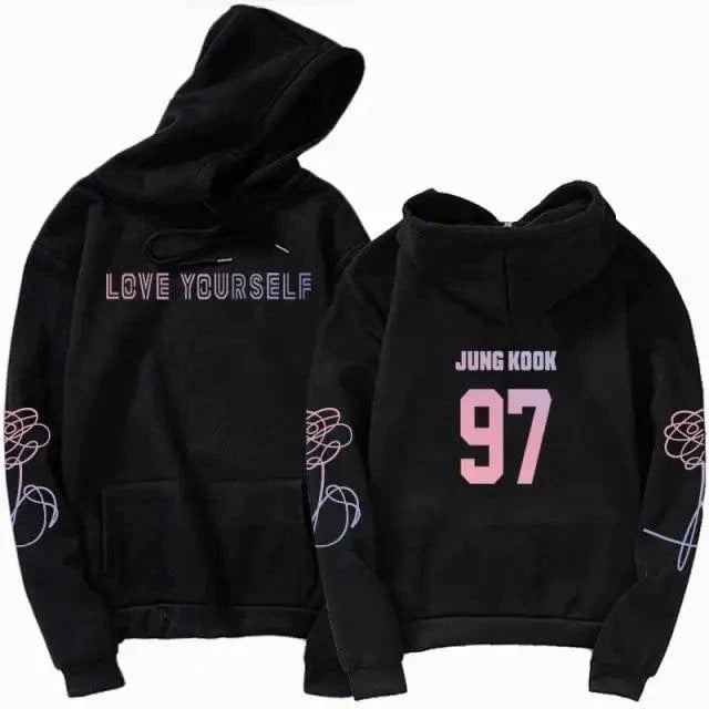 Luxury Unisex Hoodie Hoodies Sweatshirt Love Yourself Hoody Sweatshirt Boys Hoody Hoodies Cool Print Casual Drawstring Warm Winter Stylish Design Hoodie For Men Women Stevvex