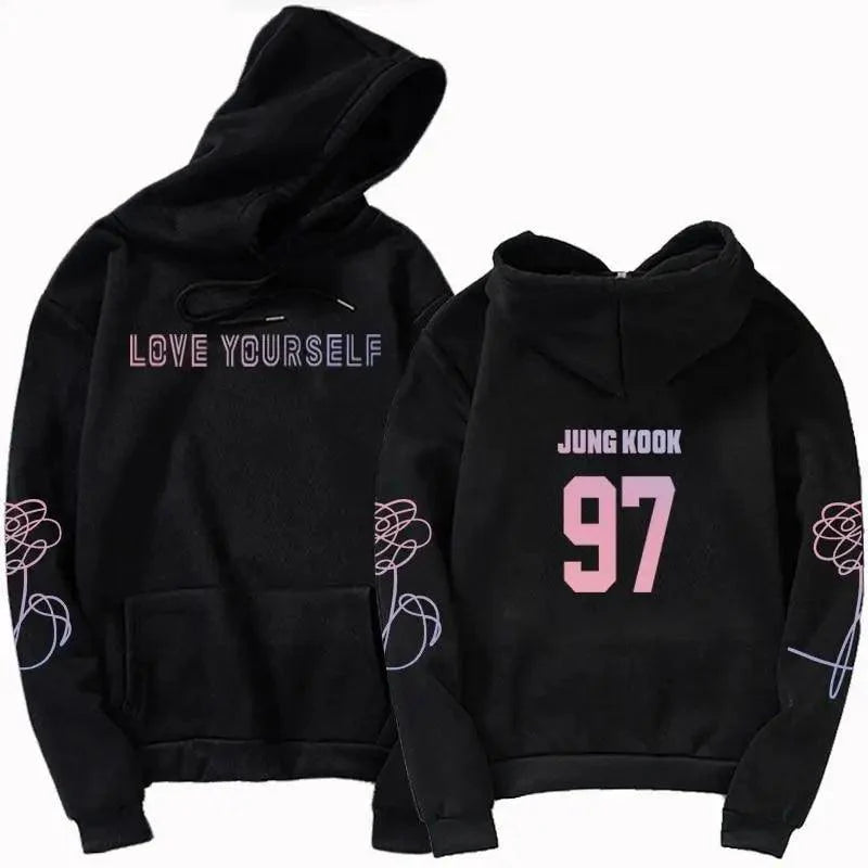 Luxury Unisex Hoodie Hoodies Sweatshirt Love Yourself Hoody Sweatshirt Boys Hoody Hoodies Cool Print Casual Drawstring Warm Winter Stylish Design Hoodie For Men Women Stevvex