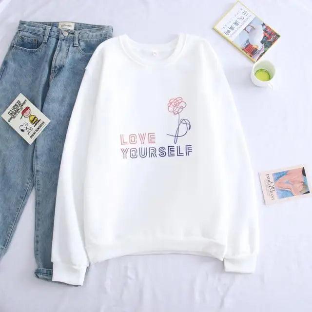 Luxury Unisex Hoodie Hoodies Sweatshirt Love Yourself Hoody Sweatshirt Boys Hoody Hoodies Cool Print Casual Drawstring Warm Winter Stylish Design Hoodie For Men Women Stevvex