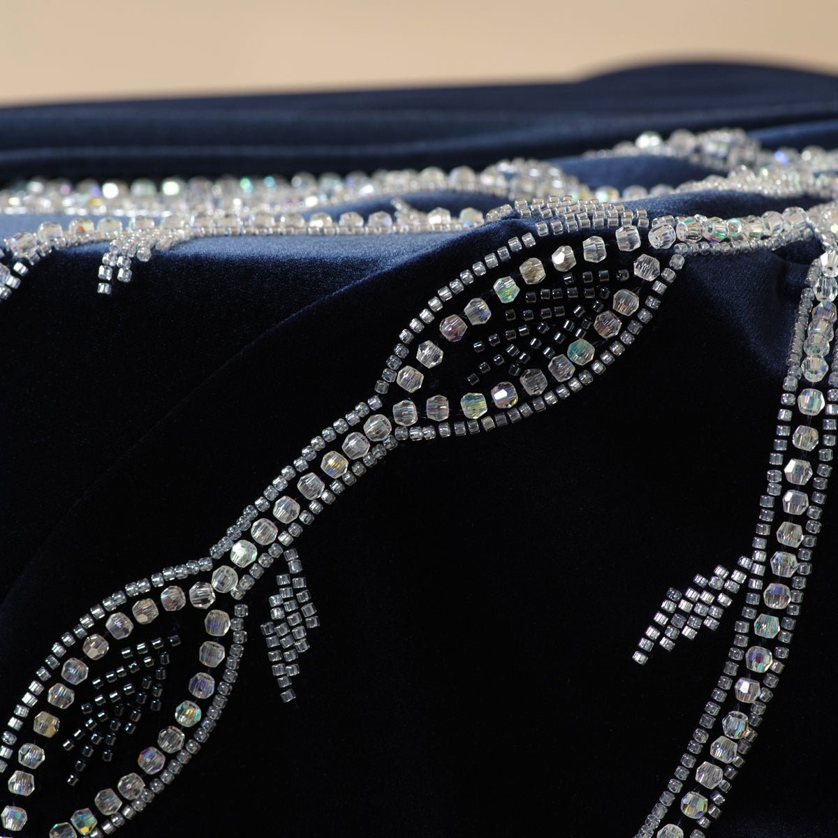 Luxury Velvet Open Abaya | Hand-Stitched Beaded Open Velvet Abaya (MOA106)