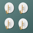 Luxury Wall Hooks Without Punching Self-Adhesive Suitable for Kitchen and Bathroom key Holder Seamless Hooks Behind The Door Wall Mounted Coat Rack Plastic Hook Home Decorative Small Hooks for Hanging Hat Coats Towel Jacket Stevvex