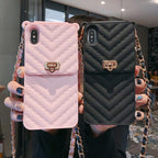 Luxury Wallet Bag Phone Case For iPhone 14 13 12 MINI 11 Pro XR XS Max 6 7 8 Plus Silicone Card Pocket Strap Cover With Lanyard Crossbody Chain Card Holder Slot Handbag Wrist Strap Protective Cover Stevvex