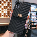 Luxury Wallet Bag Phone Case For iPhone 14 13 12 MINI 11 Pro XR XS Max 6 7 8 Plus Silicone Card Pocket Strap Cover With Lanyard Crossbody Chain Card Holder Slot Handbag Wrist Strap Protective Cover Stevvex