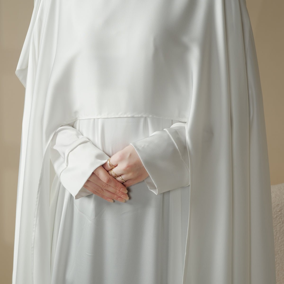 Luxury Wedding Abaya 3-Piece Bridal Abaya Set (MOA044) - SJB-DIAMOND ELITES