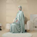 Luxury Wedding Abaya 3-Piece Bridal Abaya Set (MOA044) - SJB-DIAMOND ELITES