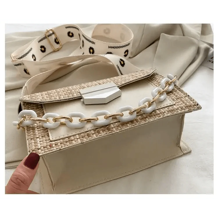 Luxury Wide Strap Shoulder Bags for Women And Girls Designer Lady Handbags and Purses Fashionable Chain Messenger Crossbody Bags Stevvex