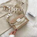 Luxury Wide Strap Shoulder Bags for Women And Girls Designer Lady Handbags and Purses Fashionable Chain Messenger Crossbody Bags Stevvex