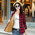 Luxury Winter Warm, Plus Velvet Thicken Plaid Shirt Style Coat Jacket For Women Clothes/Tops/Casual/Jacket/Outerwear For Female Stevvex