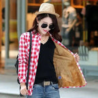 Luxury Winter Warm, Plus Velvet Thicken Plaid Shirt Style Coat Jacket For Women Clothes/Tops/Casual/Jacket/Outerwear For Female Stevvex