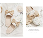 Luxury Woman Summer Close Toe Slippers Lazy Slides Flat Heel Slippers Outdoor Flip Flops Shoes Black Dress Shoes Soft Round-Toe White Flats Casual Flats Shoes Stevvex