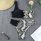 Luxury Women Black Bikini High Waist Swimwear Female 2 Pieces Set Swimsuit Bathing Suit Women Beach Women's High Waisted Bandage Bikini Set Two Piece Push Up Swimsuits Stevvex
