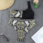 Luxury Women Black Bikini High Waist Swimwear Female 2 Pieces Set Swimsuit Bathing Suit Women Beach Women's High Waisted Bandage Bikini Set Two Piece Push Up Swimsuits Stevvex