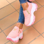 Luxury Women Blue Espadrilles New Solid Color Thick Bottom Zipper Walking Women's Shoes Slip-on High Top Sneakers Round Toe Thick Sole Zipper Ballet Flats Flat Skate Walking Shoes