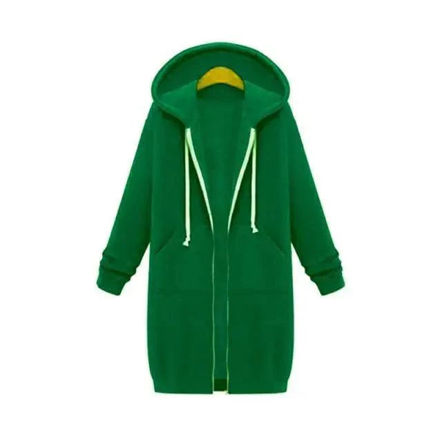 Luxury Women's Autumn Winter Thickening Hoodies Leisure Loose Hooded Jackets Pockets Plus Size Sweatshirt Sports Dresses Outwear Women's Hooded Flannel Jacket Casual Fleece Windbreaker Hoodie Stevvex