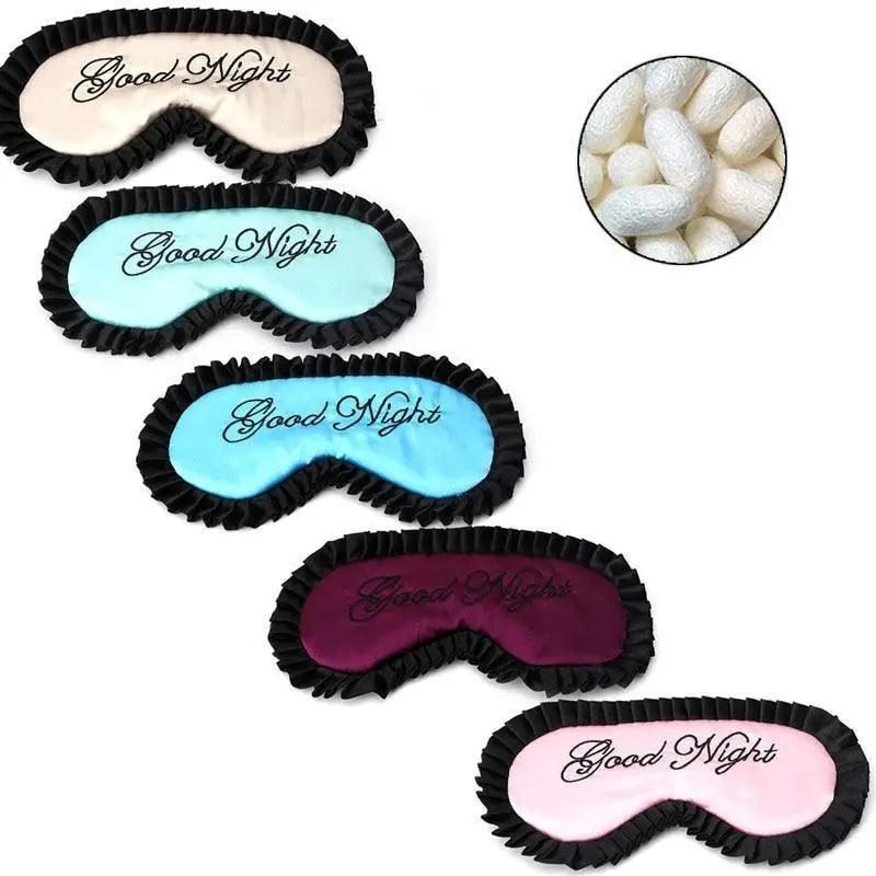 Luxury Women Silk Sleep Eye Mask Soft Ladies Ultra Lightweight Adjustable Strap Eye Mask Night Blindfold Stevvex
